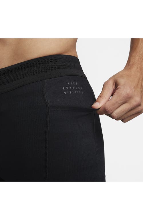 Shop Nike Dri-fit Run Division Running Tights In Black/dark Stucco