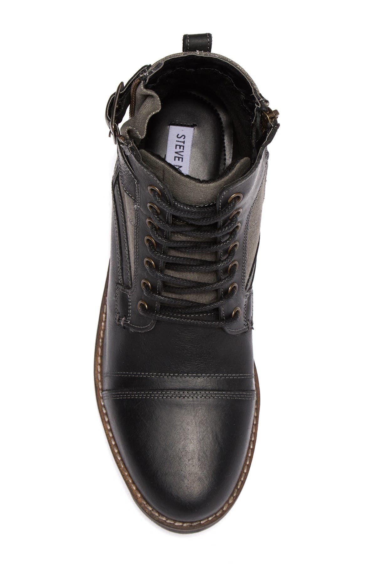 steve madden elect cap toe leather boot