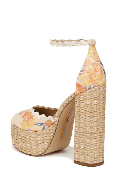 Sam Edelman Kori Platform Sandal In Apricot Multi