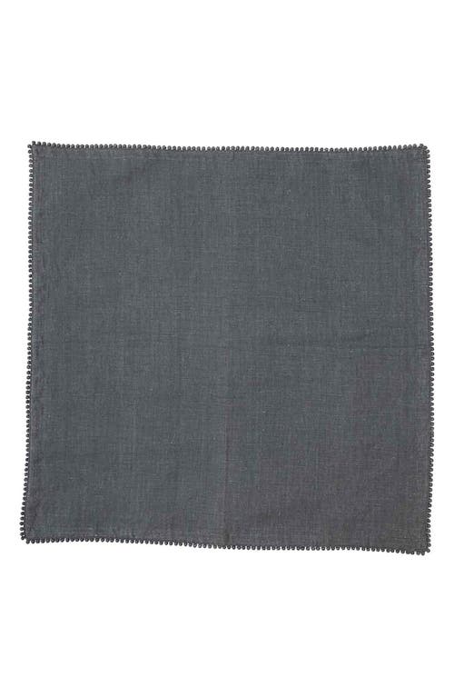 Juliska Berry Trim Blush Napkin, Set Of 4 In Flint Grey