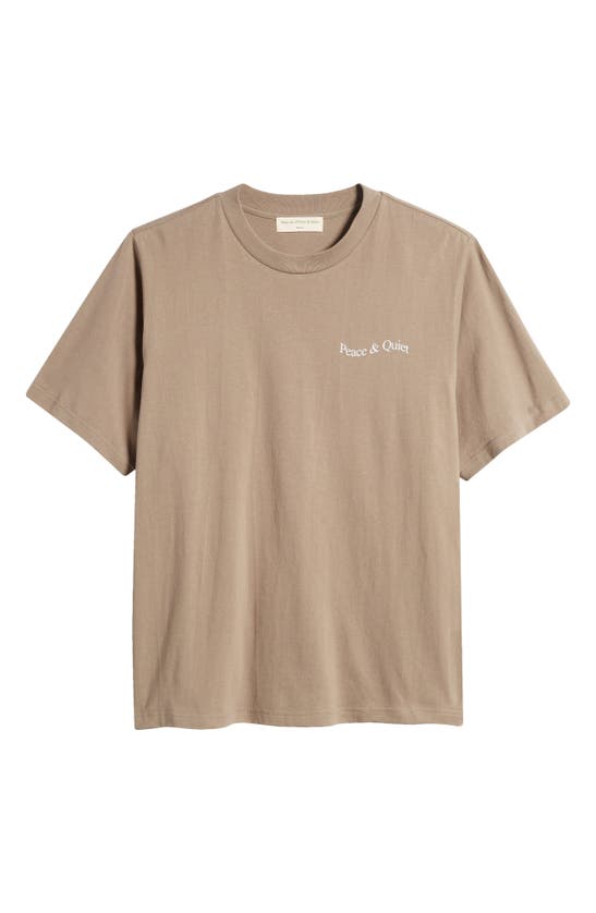 Shop Museum Of Peace And Quiet Wordmark Graphic T-shirt In Clay