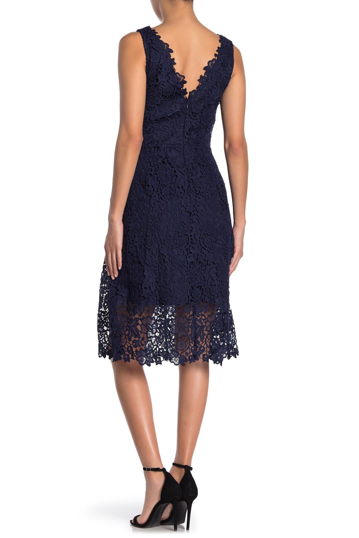 astr lace v neck dress