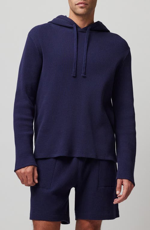 ATM Anthony Thomas Melillo Waffle Knit Hoodie Ink at Nordstrom,