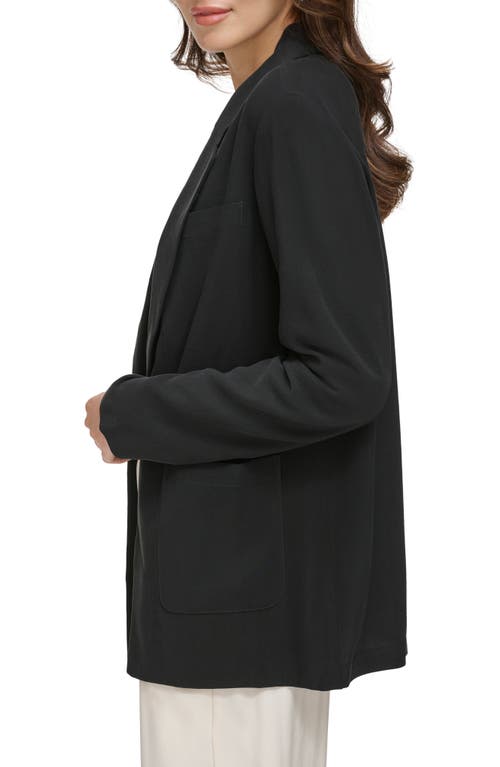 Shop Dkny One-button Jacket In Black