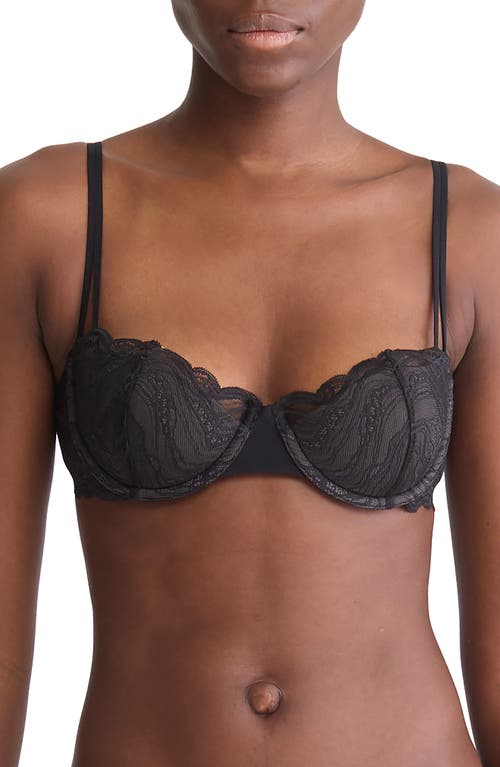 Shop Calvin Klein Essentials Light Lace Underwire Bra In Black