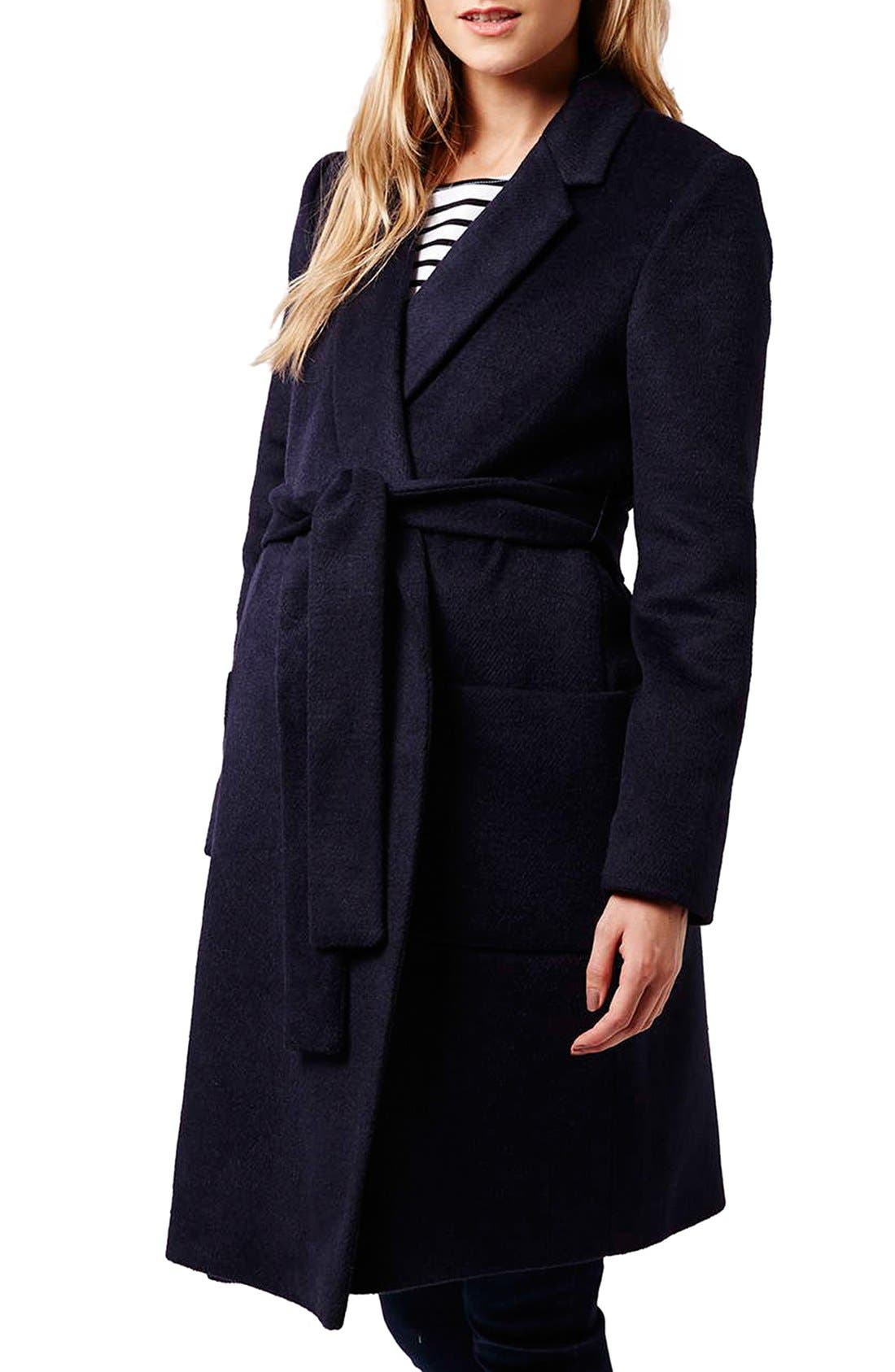 Belted Maternity Coat Nordstrom