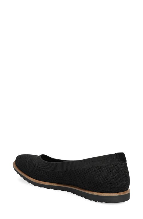 Shop Comfortiva Rena Knit Flat In Black