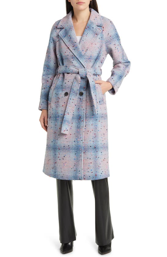 AVEC LES FILLES DONEGAL TWEED DOUBLE BREASTED WRAP COAT