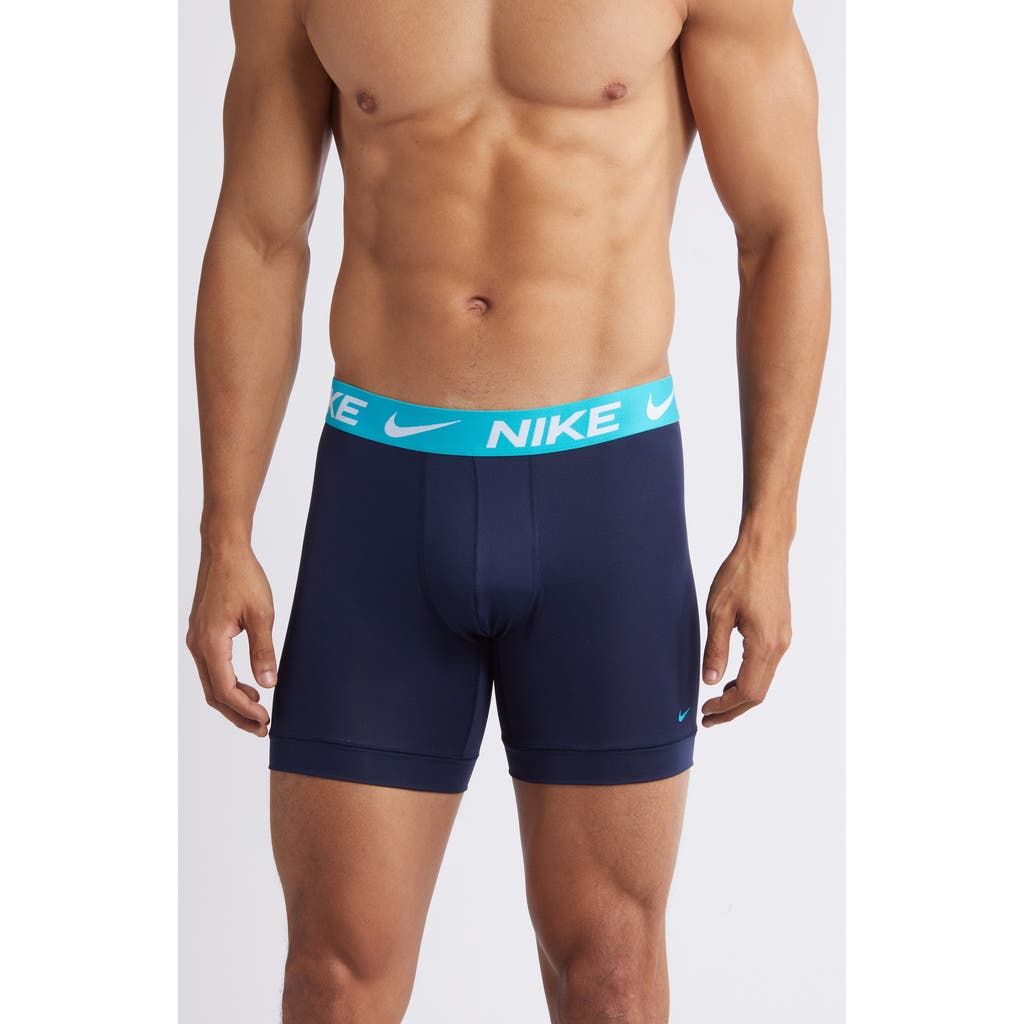 Nike 3-pack Dri-fit Essential Micro Boxer Briefs In Cactus/bicoastal/obsidian