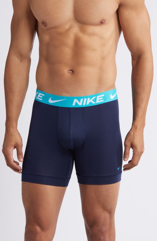 Nike 3-pack Dri-fit Essential Micro Boxer Briefs In Blue