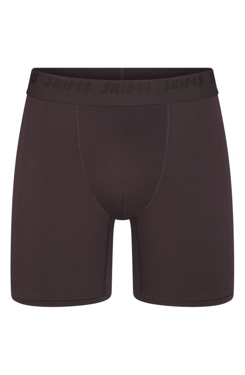 Shop Skims 5-inch Stretch Modal Boxer Briefs In Iron