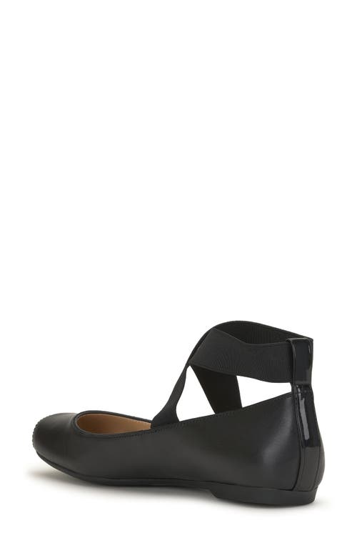 Jessica Simpson Mandayss Ankle Strap Ballet Flat In Black/black