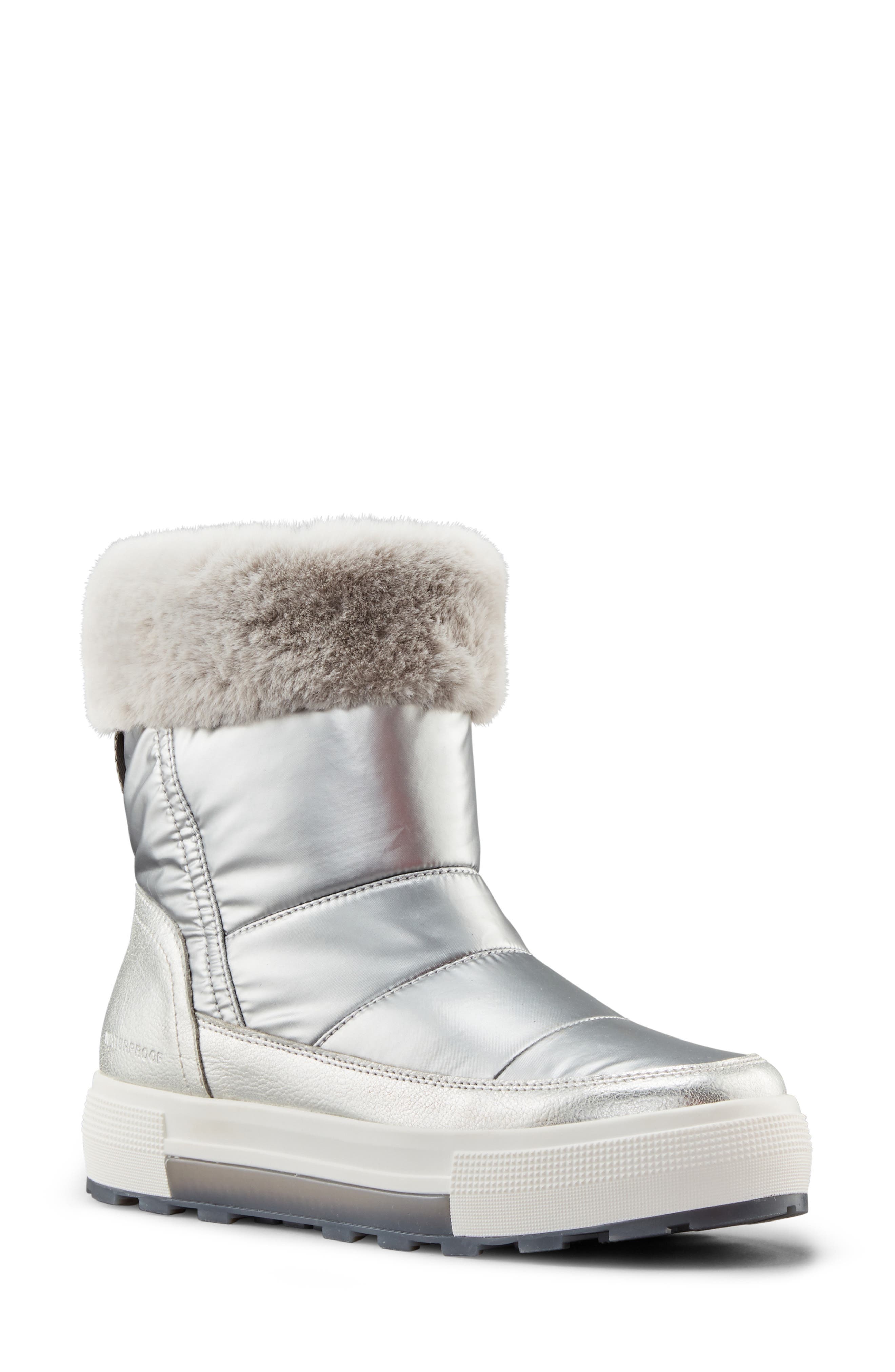 metallic winter boots