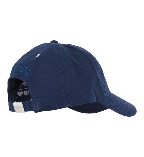 Shop Vilebrequin Embroidered Baseball Cap In Bleu Marine