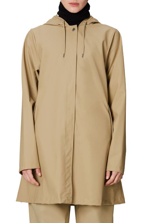 Shop Rains Waterproof A-line Rain Jacket In Sand