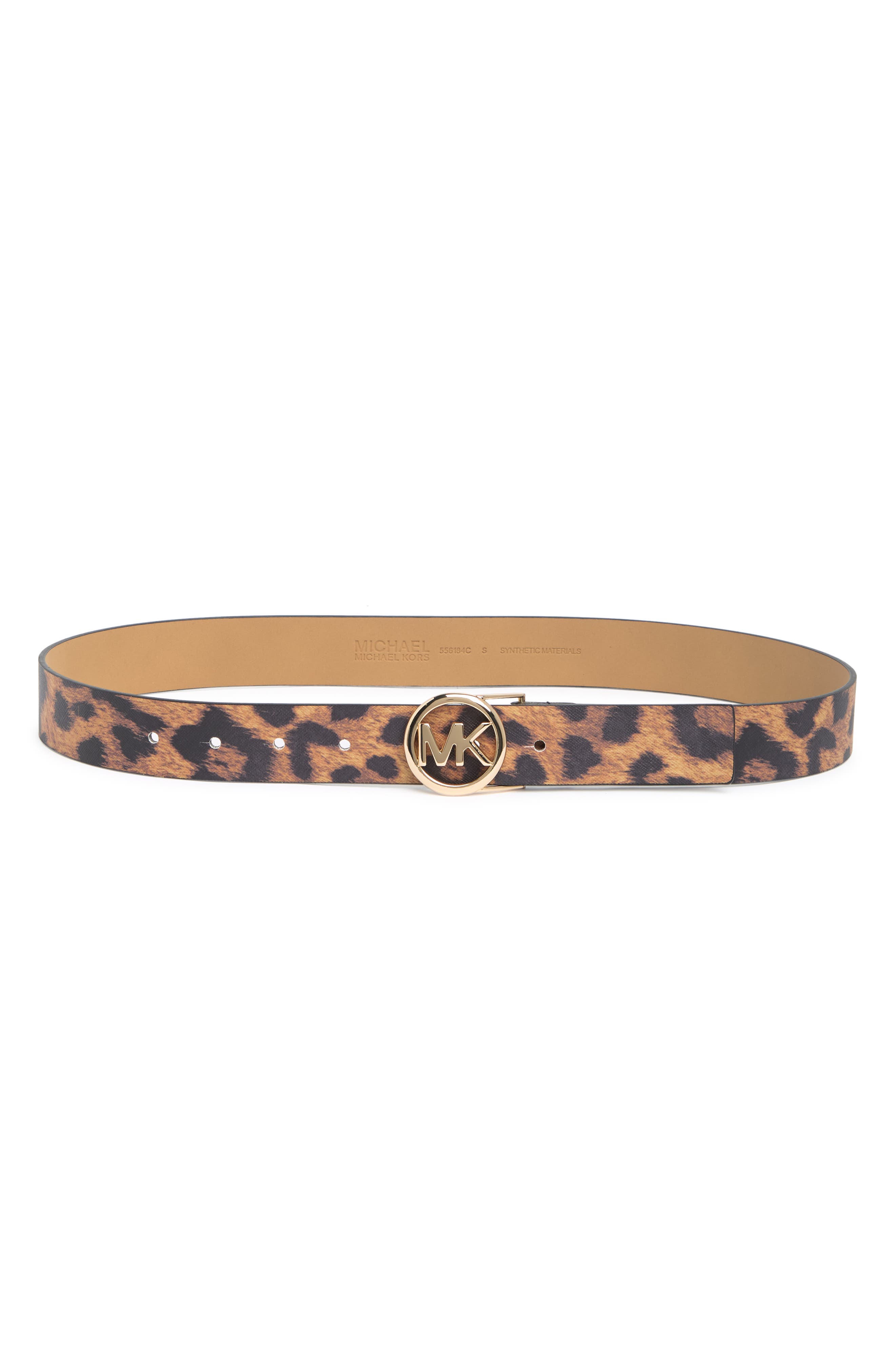 michael kors animal print belt