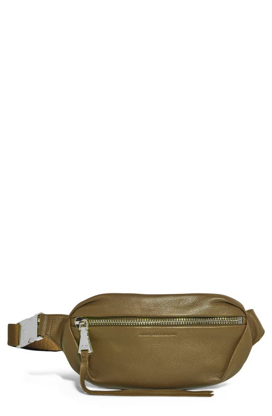 Shop Aimee Kestenberg Milan Leather Belt Bag In Soft Olive