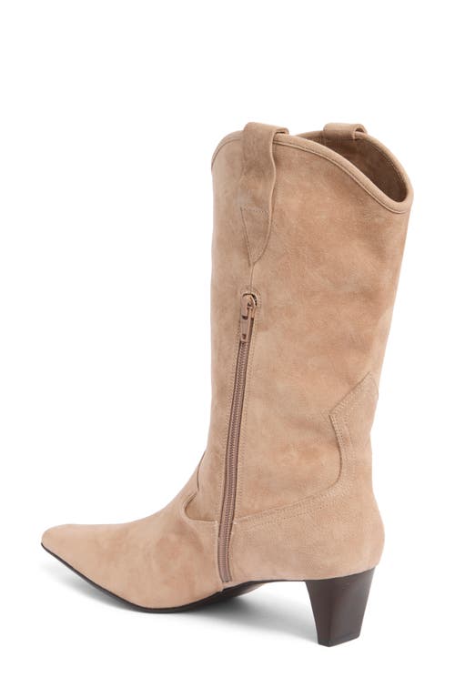 Shop Jeffrey Campbell Mulhall Western Boot In Natural Suede