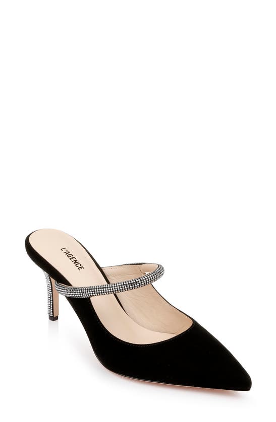 L Agence Joie Pointed Toe Mule In Black