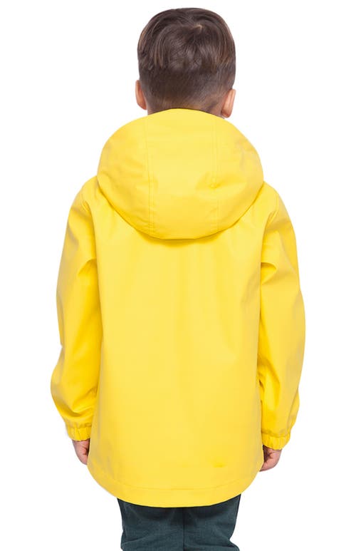 Shop Rokka&rolla Kids' Waterproof Rain Coat Rubberized Jacket In Lemon Chrome