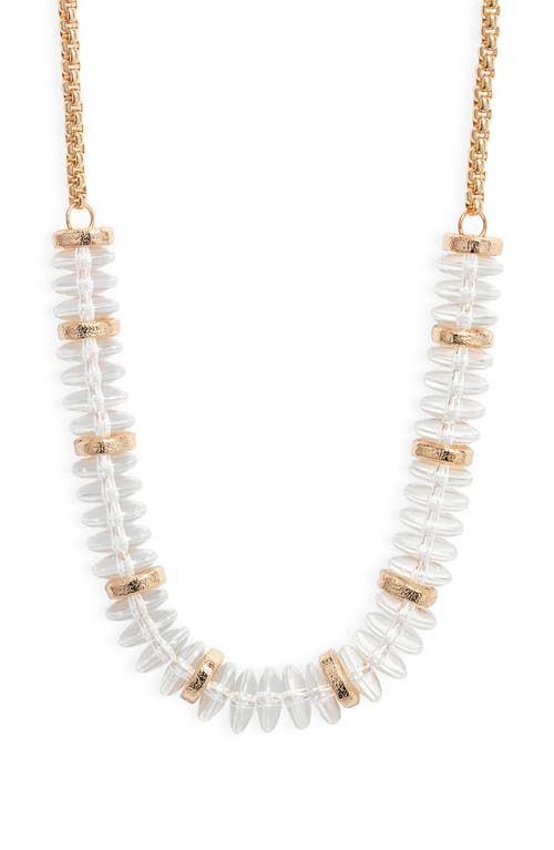 Open Edit Disc Necklace in Clear- Gold at Nordstrom