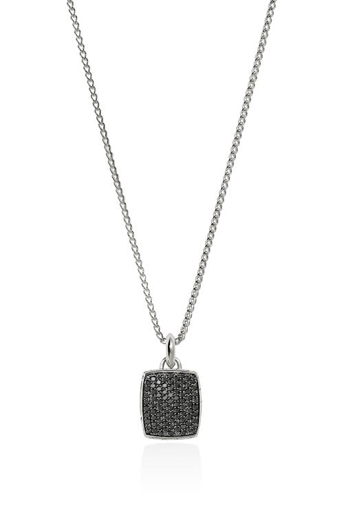 John Hardy Tag Necklace, Sterling Silver, Gemstones In Silver