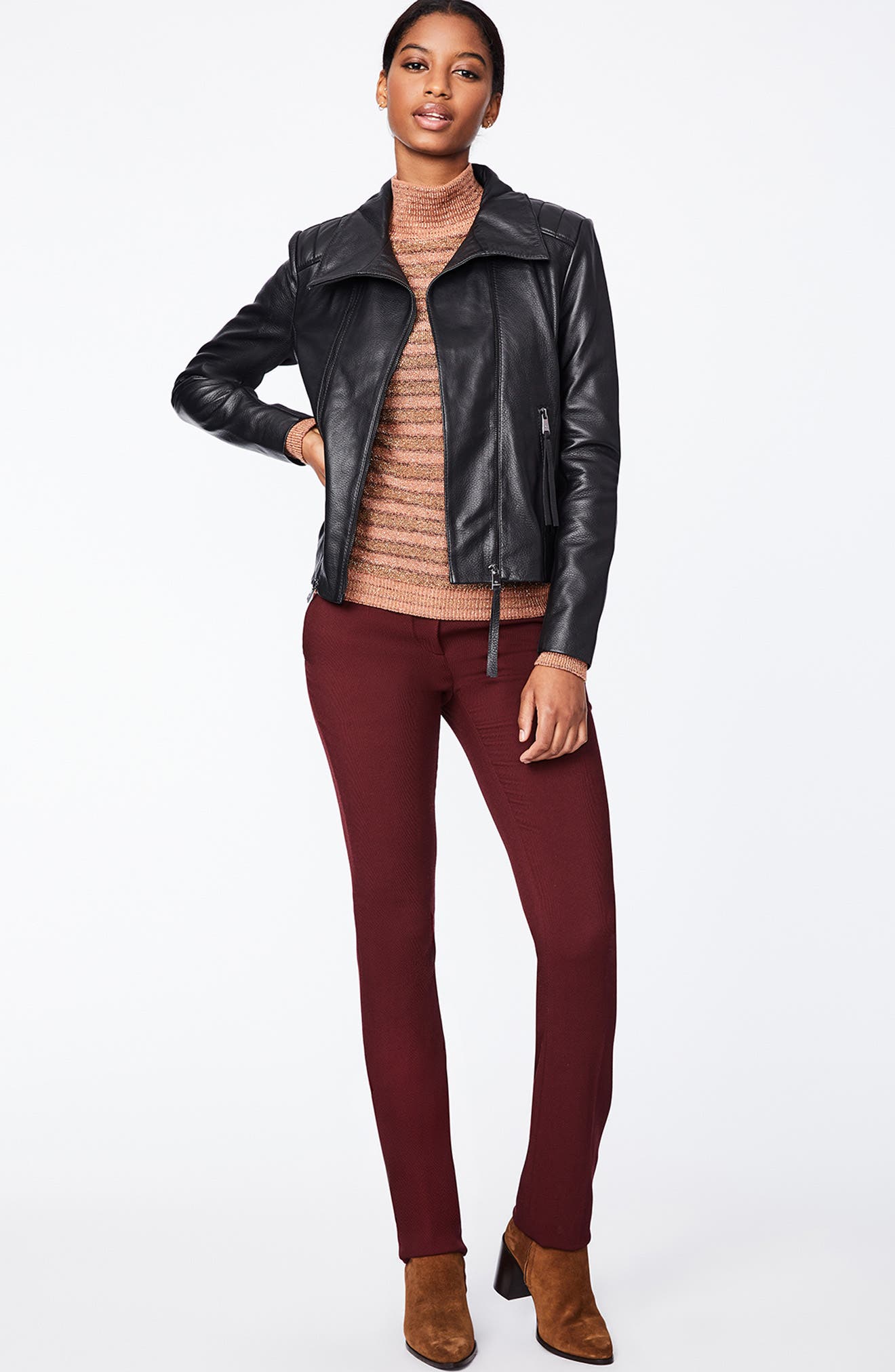 bernardo leather jacket nordstrom