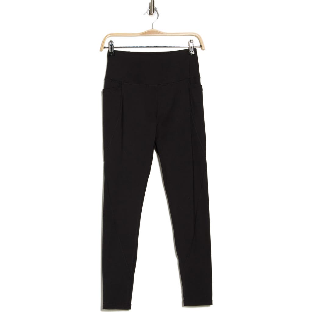 Z By Zella Fleece Lined Pocket Leggings In Black