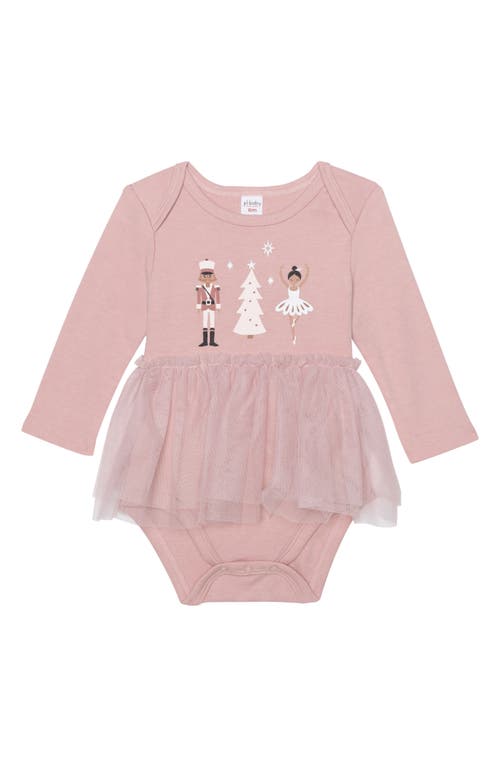 Pl Baby By Petit Lem Nutcracker & Ballerina Tutu Bodysuit, Leggings, Socks & Headband Set In Ballet