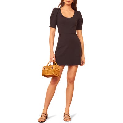 Reformation Elisha Knit Minidress, Black