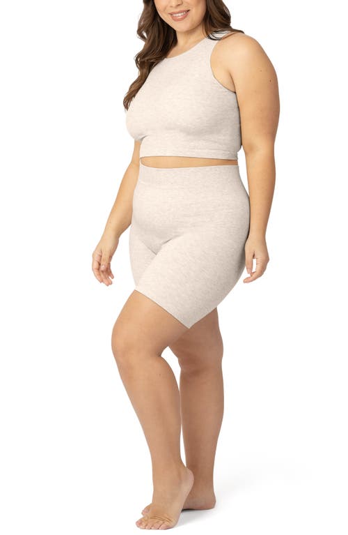 Kindred Bravely Sublime Maternity Bike Shorts In Oatmeal Heather
