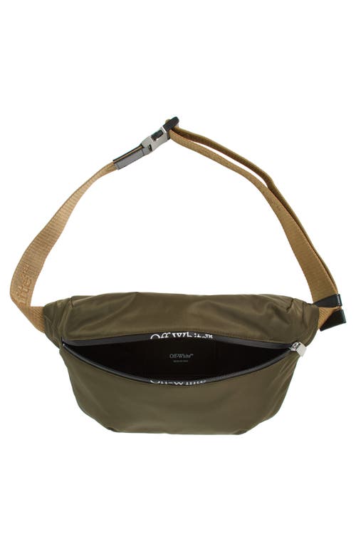 Shop Off-white Outdoor Nylon Belt Bag In Military Green