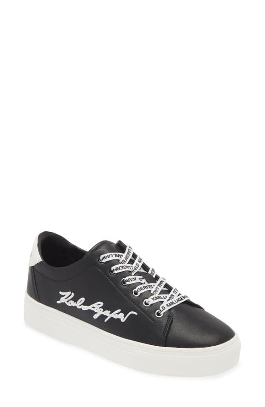 Shop Karl Lagerfeld Paris Cylie Low Top Sneaker In Black