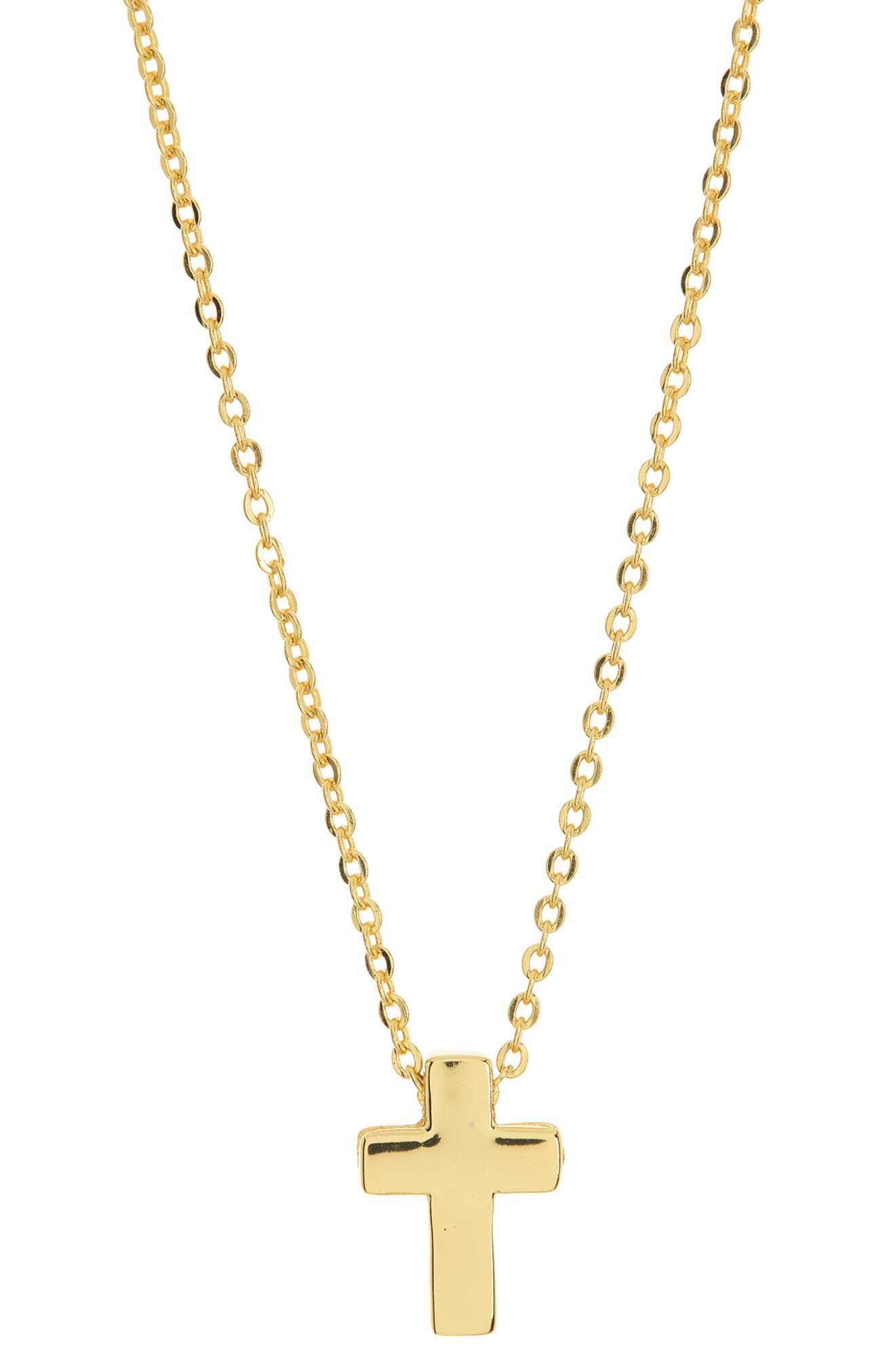 Argento Vivo Sterling Silver Cross Pendant Necklace in Gold at Nordstrom Rack