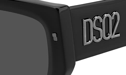 Shop Dsquared2 53mm Rectangular Sunglasses In Black/grey Shaded