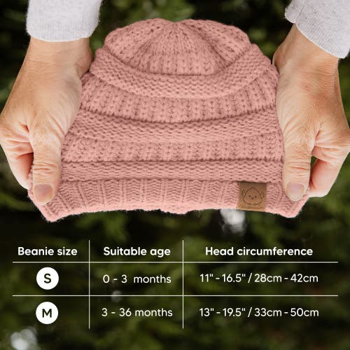 Shop Keababies 3-pack Warmzy Baby Beanies In Tea Rose