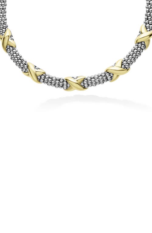 Shop Lagos Embrace Necklace In Gold/silver