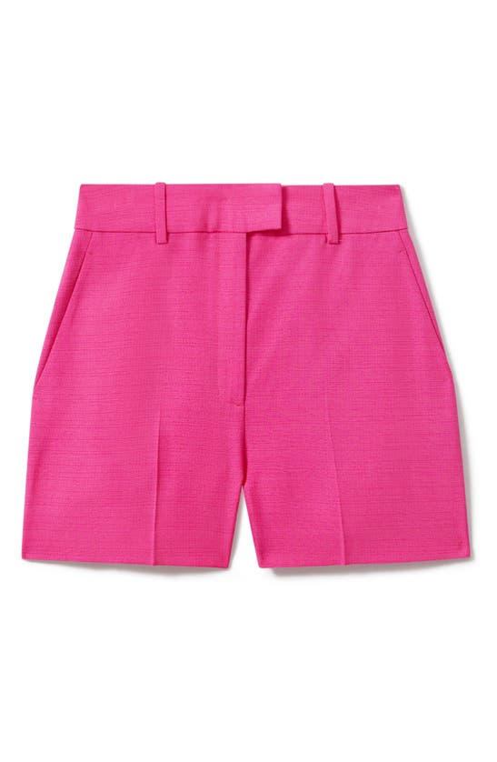 Shop Reiss Hewey Flat Front Shorts In Pink