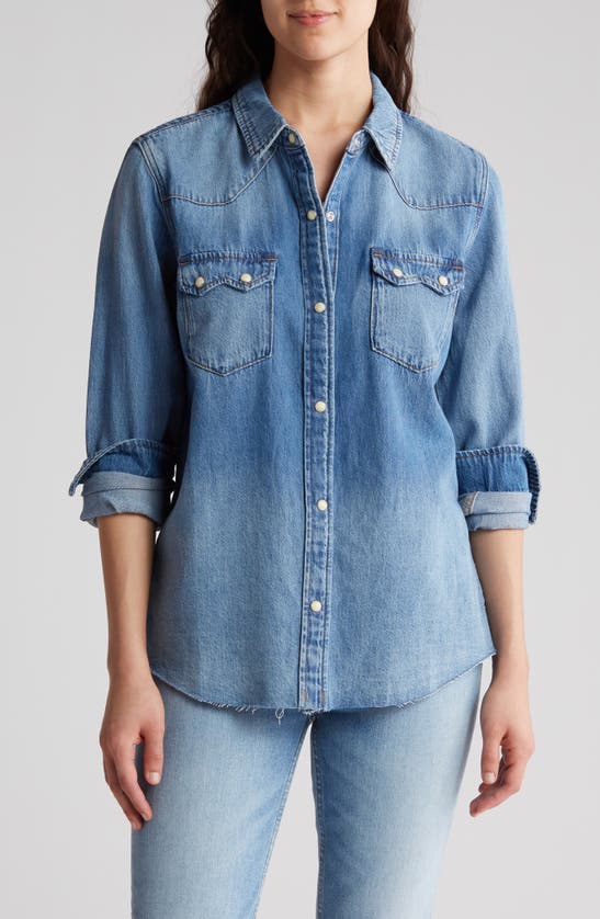 LUCKY BRAND AUTHENTIC HERITAGE DENIM SNAP-UP SHIRT
