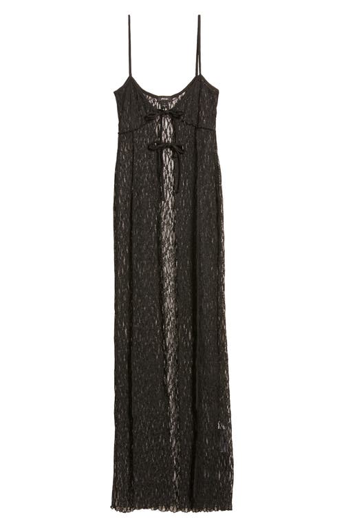 Shop Nasty Gal Lace Tie Front Longline Camisole In Black