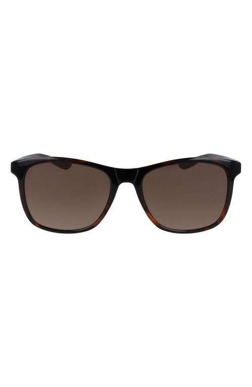 Nike Passage 55mm Square Sunglasses In Tortoise/brown Gradient