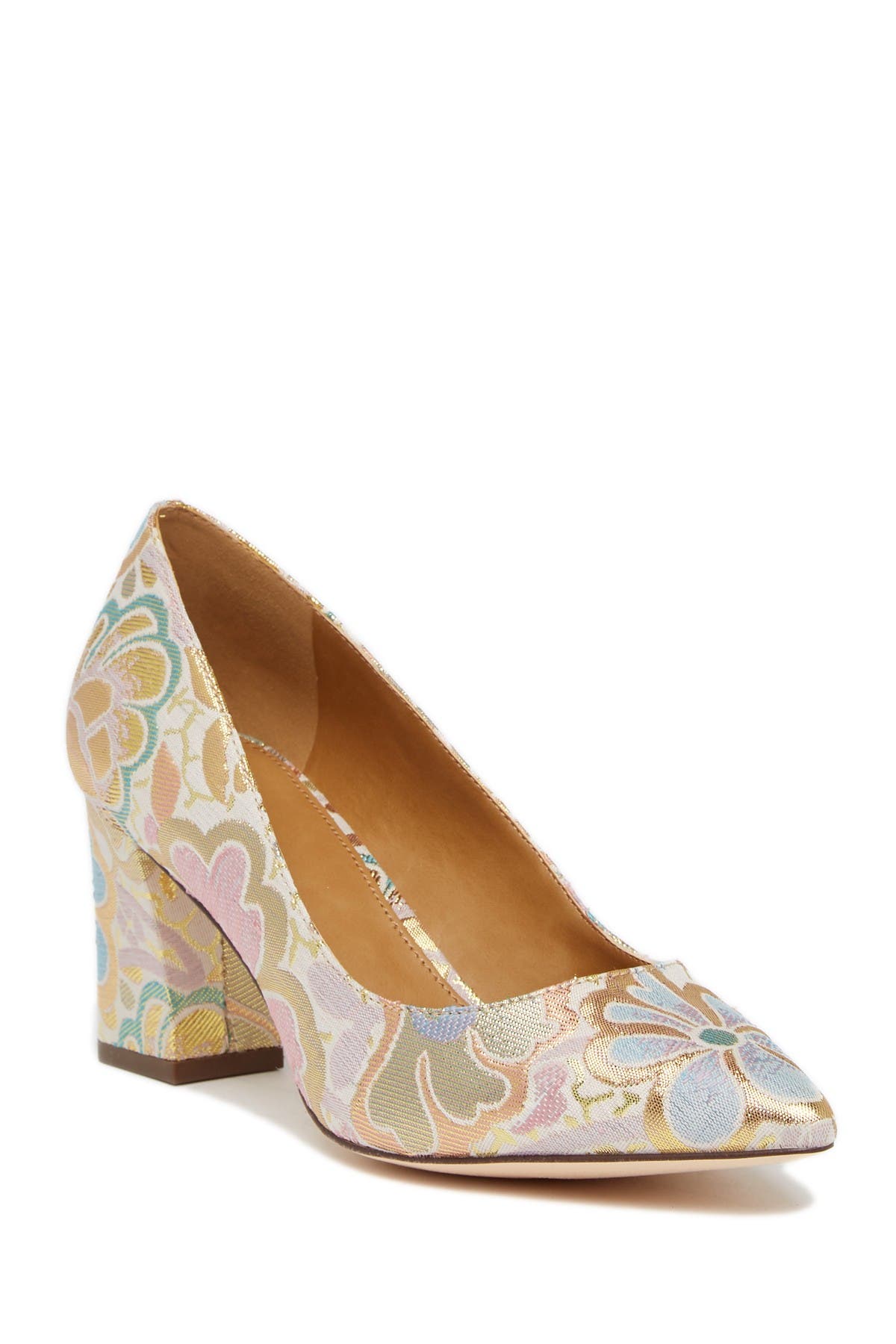 wide width block heel pumps