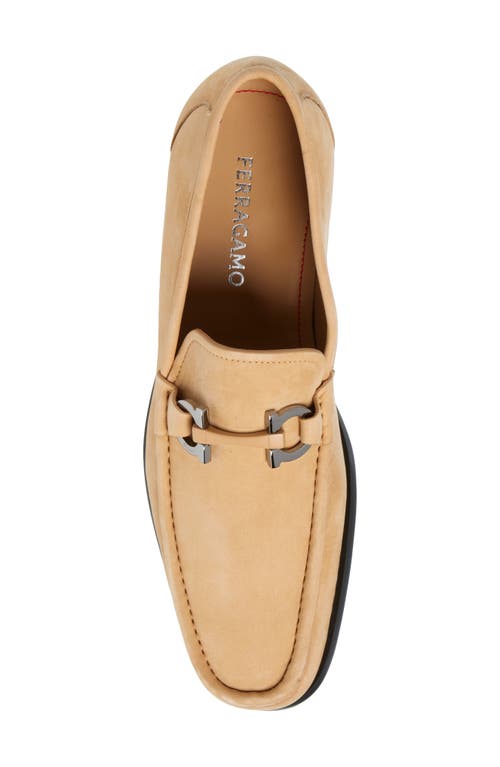 Shop Ferragamo Grandioso Two-bit Loafer In Light Camel