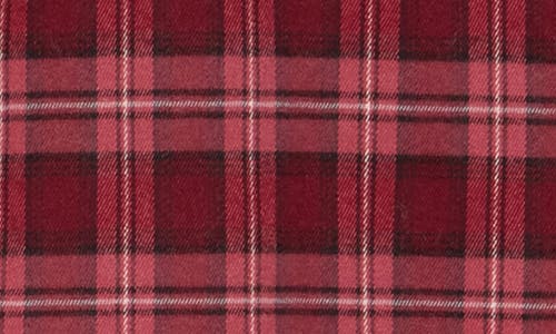 Area Stars Brie Plaid Short Sleeve Minidress In Burgundy