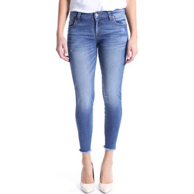 Kut From The Kloth Connie Fray Hem Ankle Skinny Jeans, Blue