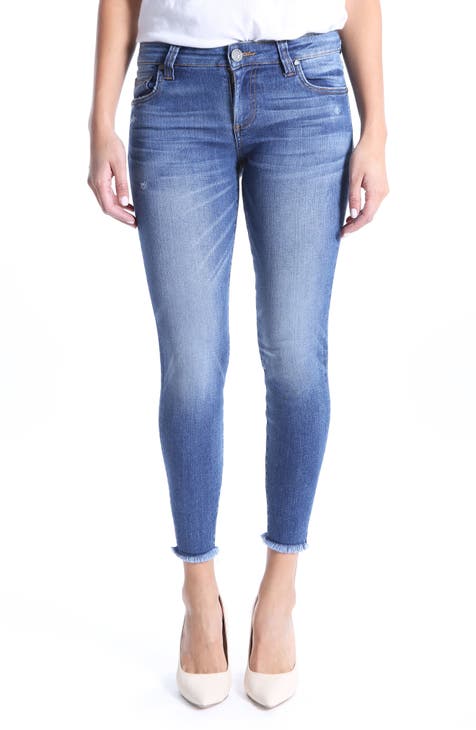 Connie Fray Hem Ankle Skinny Jeans (Guileless)