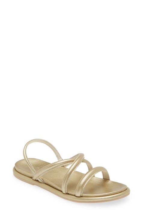 Comfortable hot sale metallic sandals