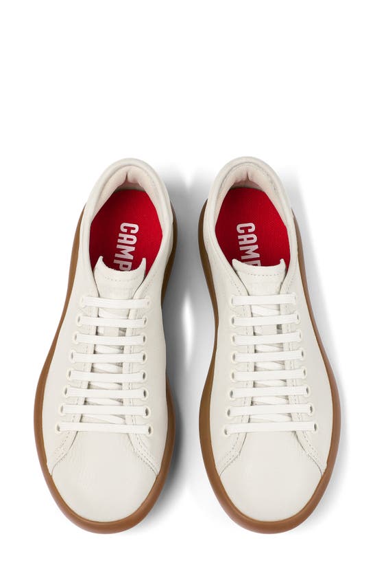 Shop Camper Pelotas Soller Sneaker In White Natural Smooth