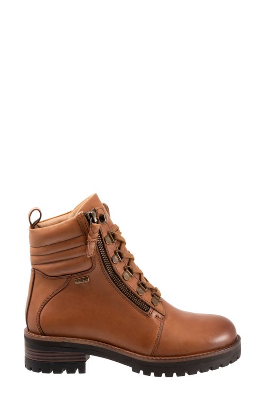 Shop Softwalk Everett Combat Boot In Luggage Leather