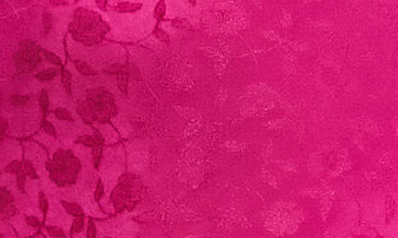 Shop Topshop Floral Satin Jacquard Slip Minidress In Bright Pink